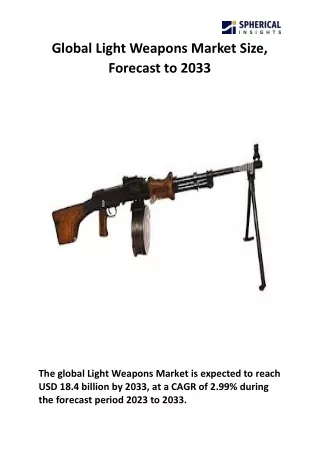 Global Light Weapons Market Size