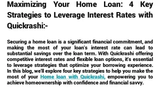 Looking For loans Apply Quickrashi loan Service.