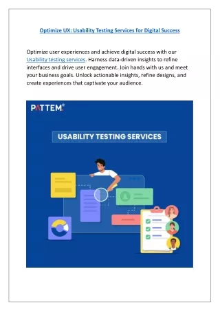 Drive User Engagement with our Usability Testing Services