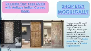 Decorate Your Yoga Studio with Antique Indian Carved Doors