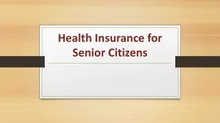 Health Insurance for Senior Citizens