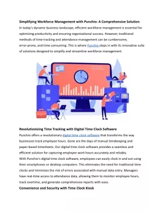 Punchio: Redefining Workforce Management