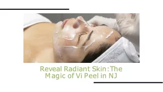 Achieve Your Skincare Goals with Anara Medspa’s Vi Peel in NJ