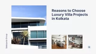 Reasons to Choose Luxury Villa Project in Kolkata