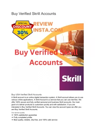 Buy Verified Skrill Accounts