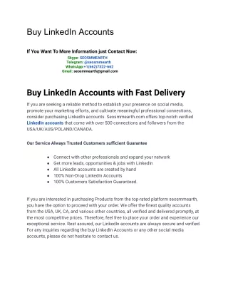 Buy LinkedIn Accounts