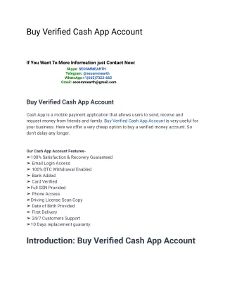 Buy Old And New Verified Cash App Account