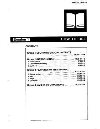 Hitachi EX400 Excavator Service Repair Manual