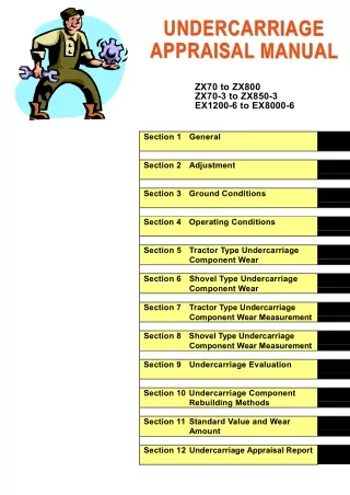 HITACHI EX1200-6 UNDERCARRIAGE APPRAISAL Service Repair Manual