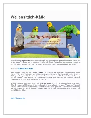 Wellensittich-Käfig