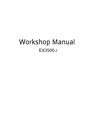 Hitachi EX3500-2 Excavator Service Repair Manual