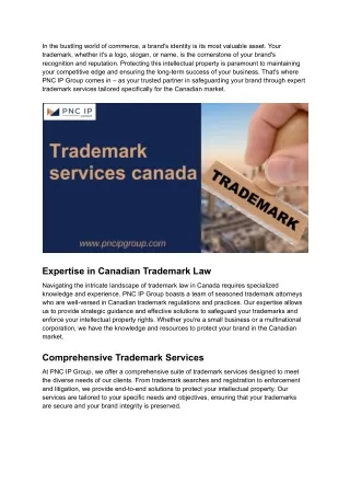 Trademark services canada