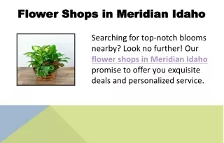 Flower Shops in Meridian Idaho