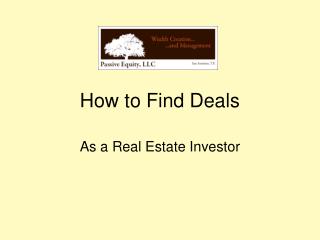 How to Find Deals as a Real Estate Investor