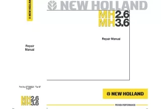 NEW HOLLAND MH2.6 TIER Ⅲ WHEEL EXCAVATOR Service Repair Manual