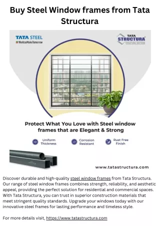 Buy Steel Window frames from Tata Structura