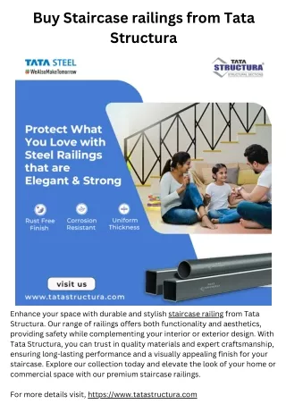 Buy Staircase railings from Tata Structura