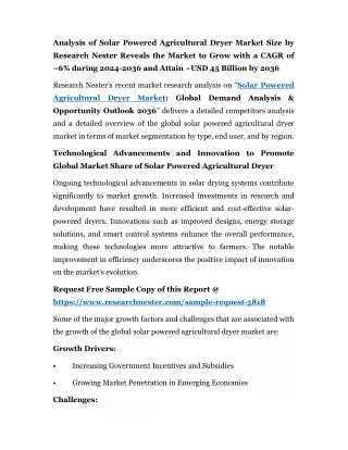 Solar Powered Agricultural Dryer Market