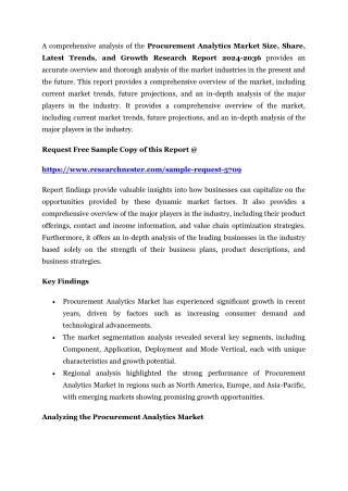 Procurement Analytics Market