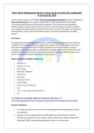 Dairy Herd Management Market