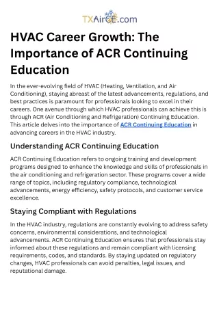 ACR Continuing Education