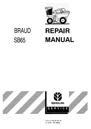 New Holland SB65 Braud Service Repair Manual