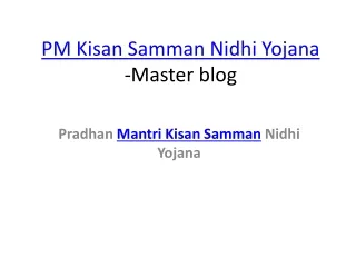 PM Kisan Samman Nidhi Yojana