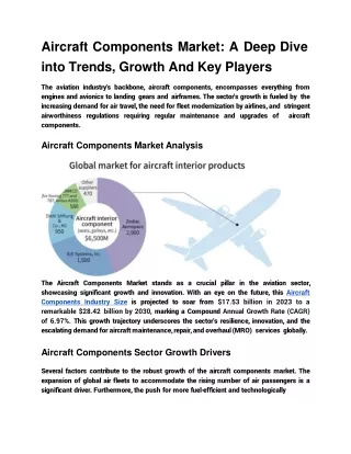 Aircraft Components Market_ A Deep Dive into Trends, Growth And Key Players