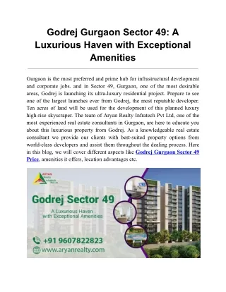 Godrej Sector 49 Gurgaon