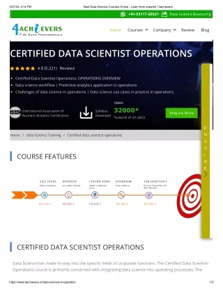 data science in operation course - 4achievers