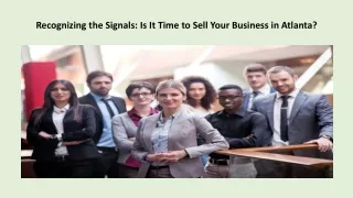 Is It Time to Sell Your Business in Atlanta