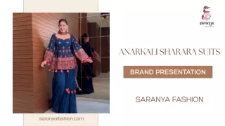 Regal Fusion: Anarkali Sharara Suits Collection by Saranya Fashion