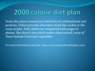 2000 calorie diet plan