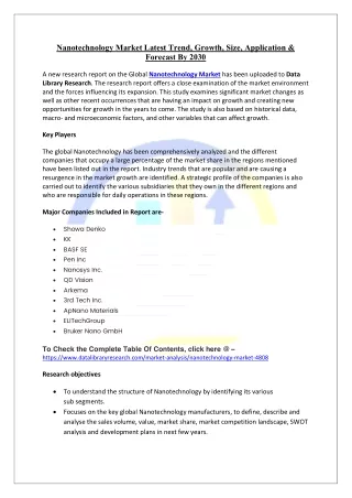 Nanotechnology Market
