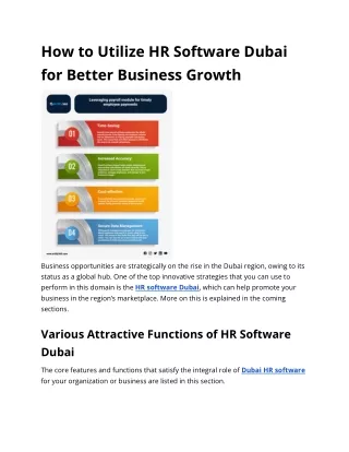 How to Utilize HR Software Dubai for Better Business Growth