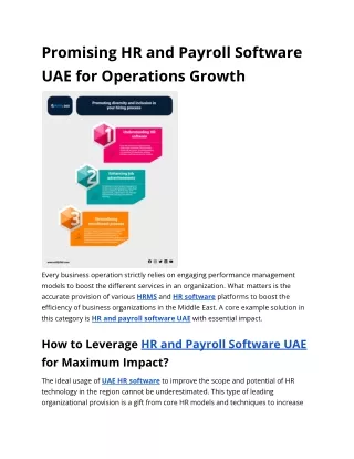 Promising HR and Payroll Software UAE for Operations Growth