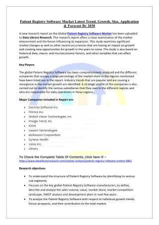 Patient Registry Software Market