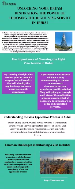 Unlocking Your Dream Destination The Power of Choosing the Right Visa Service in Dubai