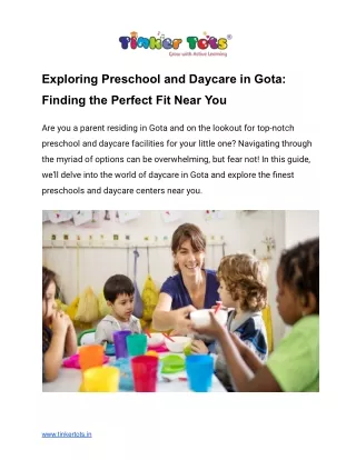 preschool and daycare near me