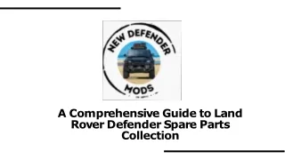 Land Rover Defender Spare Parts Collection