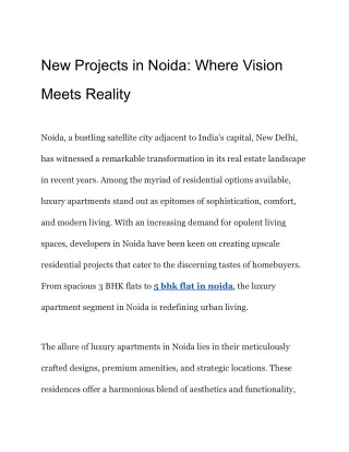 New Projects in Noida_ Where Vision Meets Reality