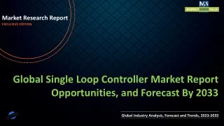 Single Loop Controller Market Report Opportunities, and Forecast By 2033