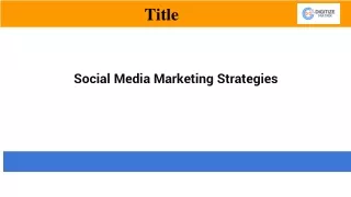 Social Media Marketing Strategies