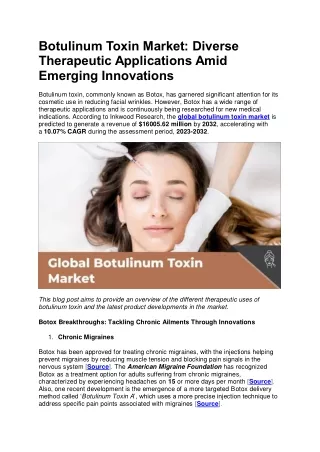 Botulinum Toxin Market