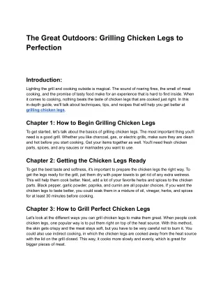 32 The Great Outdoors_ Grilling Chicken Legs to Perfection - Google Docs
