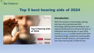 Top 5 best hearing aid of 2024