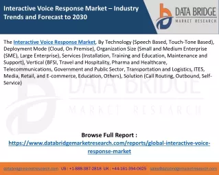 Interactive Voice Response Market