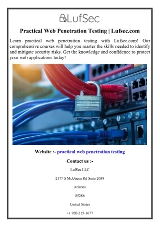 Practical Web Penetration Testing  Lufsec.com