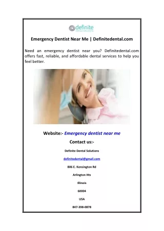 Emergency Dentist Near Me  Definitedental.com