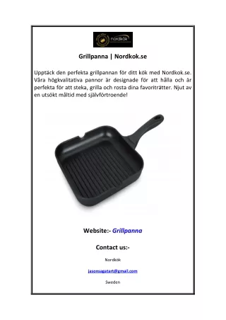 Grillpanna  Nordkok.se